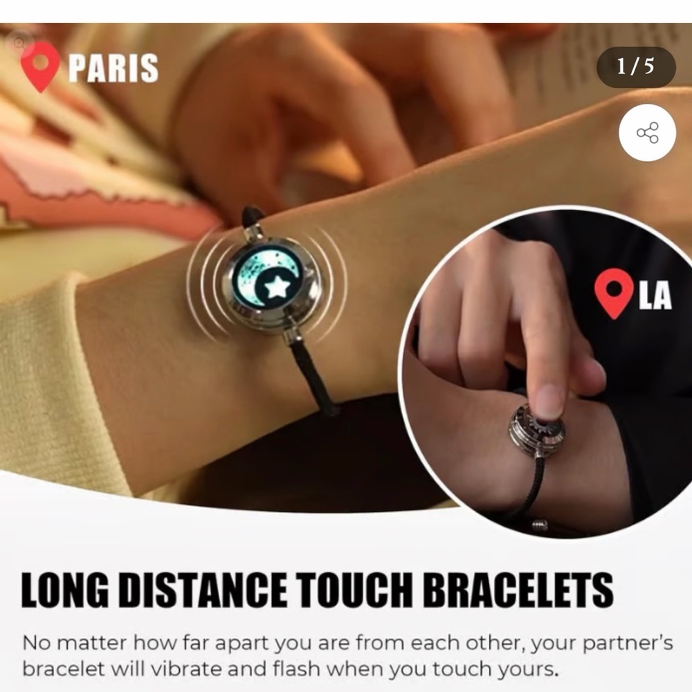 Long Distance Touch Bracelet Set